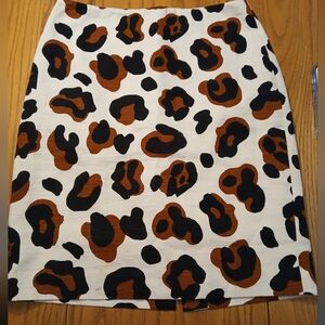 Talbots Like New Condition. Size 6P. Animal Print Women's Skirt.